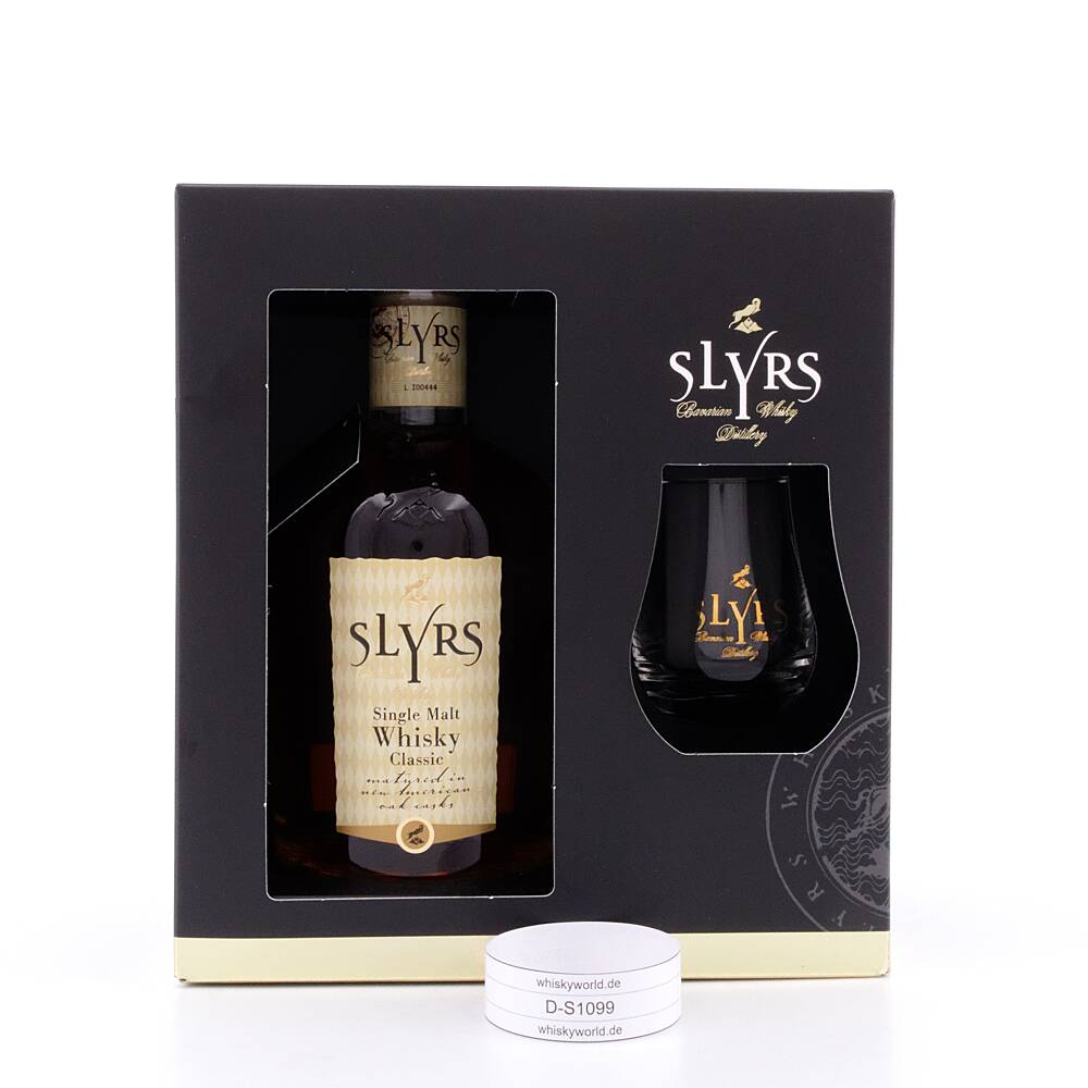 Slyrs Single Malt Whisky On Pack mit Slyrs Glas 0,70 L/ 43.0% vol Slyrs Single Malt Whisky On Pack mit Slyrs Glas 0,70 L/ 43.0% vol