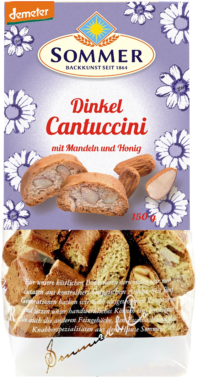 Sommer Demeter Dinkel Cantuccini 150G Sommer Demeter Dinkel Cantuccini 150G