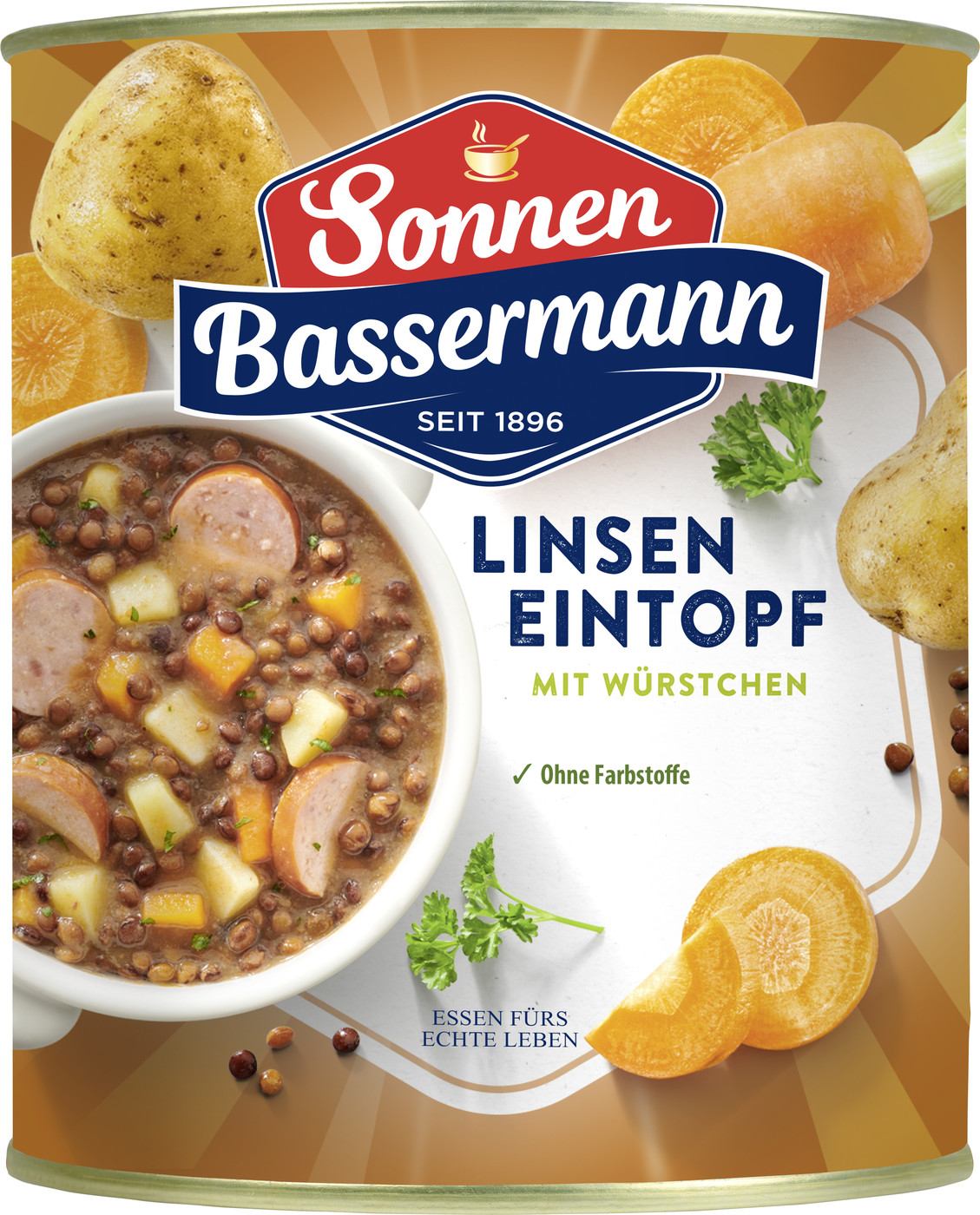 Sonnen Bassermann Linseneintopf mit Würstchen 800G Sonnen Bassermann Linseneintopf mit Würstchen 800G