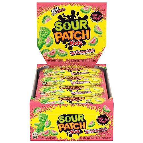 Sour Patch Kids Candy (Watermelon, 2-Ounce Bag, Pack of 24) by Sour Patch