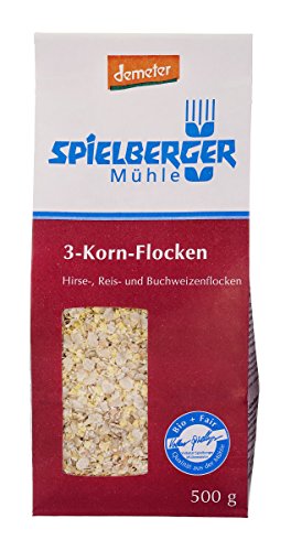 Spielberger Bio 3-Korn-Flocken, demeter (1 x 500 gr) von Spielberger