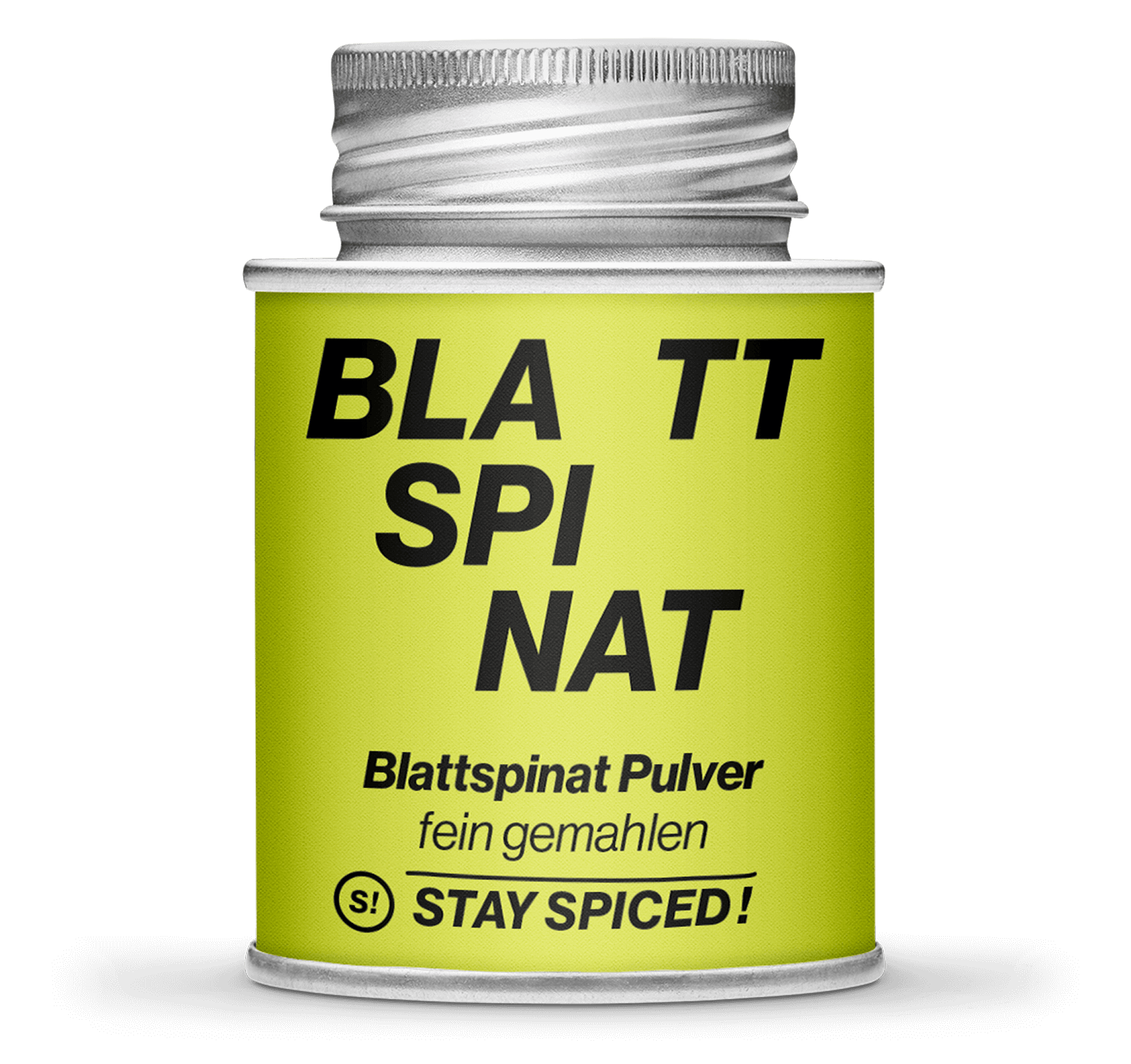 Spinat Pulver - Blattspinat - fein gemahlen, 170ml Schraubdose Spinat Pulver - Blattspinat - fein gemahlen, 170ml Schraubdose