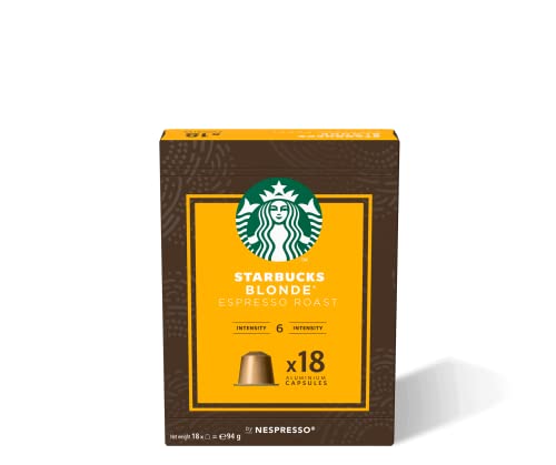 Starbucks Nespresso Pods Blond Braten 18 Kapseln Nur kompatibel mit Original Line Maschine