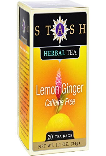 Stash Tea Premium Lemon Ginger Herbal Tea Caffeine Free 20 Tea Bags 34 g von Stash Tea