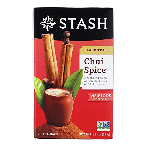 Stash Tea - Erstklassiges Chai Gewürz-schwarzer Tee - 20 Teebeutel