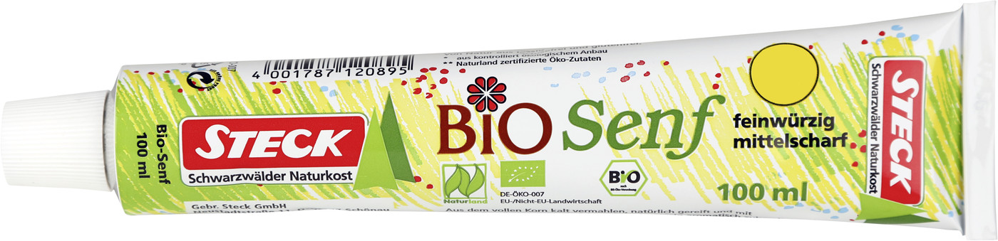 Steck Bio Senf mittelscharf 100ML Steck Bio Senf mittelscharf 100ML