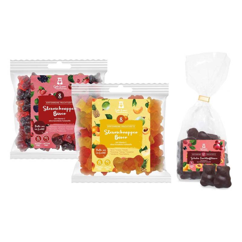Sternschnuppenbären und Schoko Fruchtsaftbären 3er-Set
