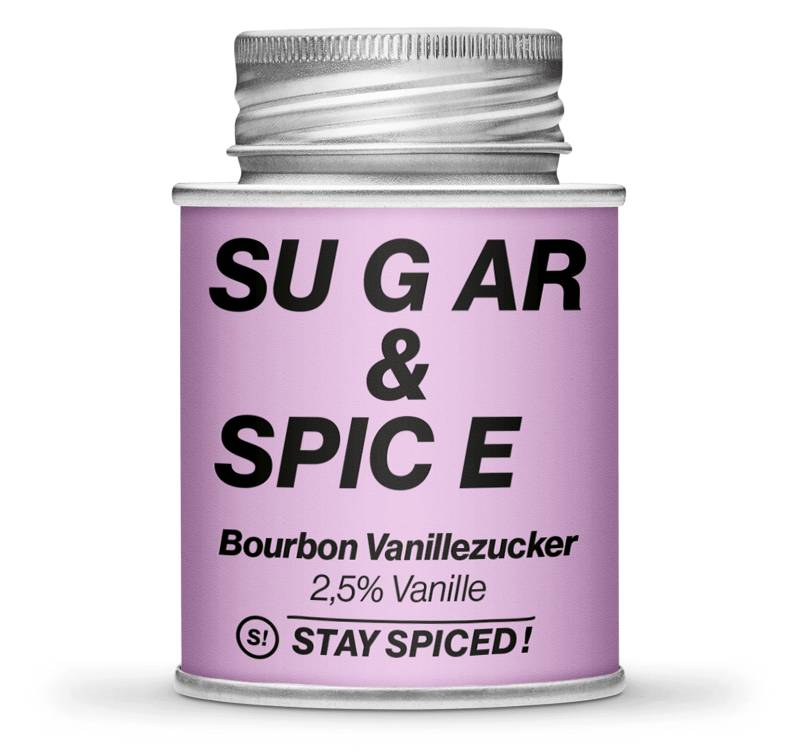 Sugar & Spice - Bourbon Vanille (2,5% Vanille), 170ml Schraubdose
