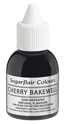 Sugarflair Natürliches Lebensmittelaroma Cherry Bakewell, Intensives Aromatropfen für Kuchen, Cupcakes, Frostings, Getränken, Eis - 100% Natural Flavour - 30 ml von Sugarflair Colours