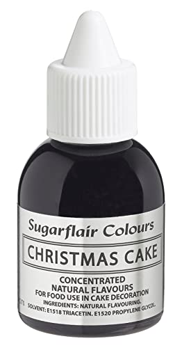 Sugarflair Natürliches Lebensmittelaroma Weihnachtskuchen, Intensives Aromatropfen für Kuchen, Cupcakes, Frostings, Getränken, Eis - 100% Natural Flavour - 30 ml von Sugarflair Colours