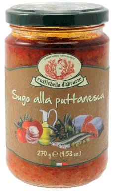Sugo alla puttanesca, Tomatensauce mit Kapern & Anchovis, 314 ml von Rustichella d´Abruzzo