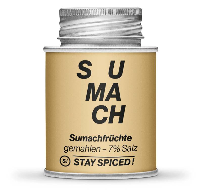 Sumachfrüchte - Sumach Türkisch - 7% Salz, 170ml Schraubdose