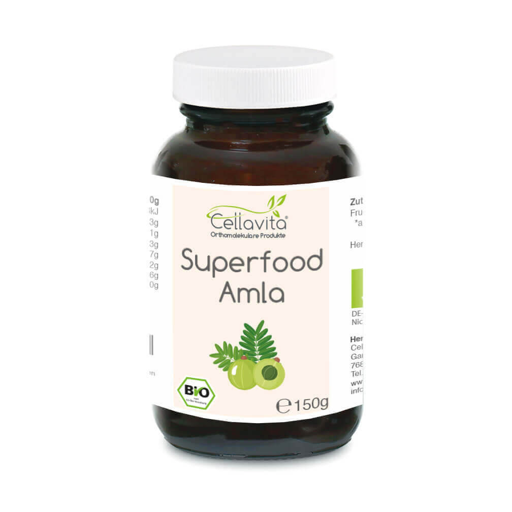 Superfood Amla bio Pulver 150g im Glas Superfood Amla bio Pulver 150g im Glas
