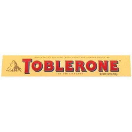 TOBLERONE SWISS MILK CHOCOLATE WITH HONEY AND ALMOND NOUGAT 6 X 100 G BARS TOBLERONE SWISS MILK CHOCOLATE WITH HONEY AND ALMOND NOUGAT 6 X 100 G BARS