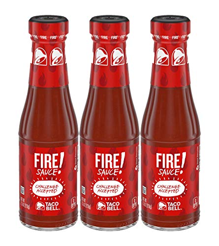 Taco Bell Sauce,fire, 7.5 Ounce Bottle (Pack of 3) by N/A