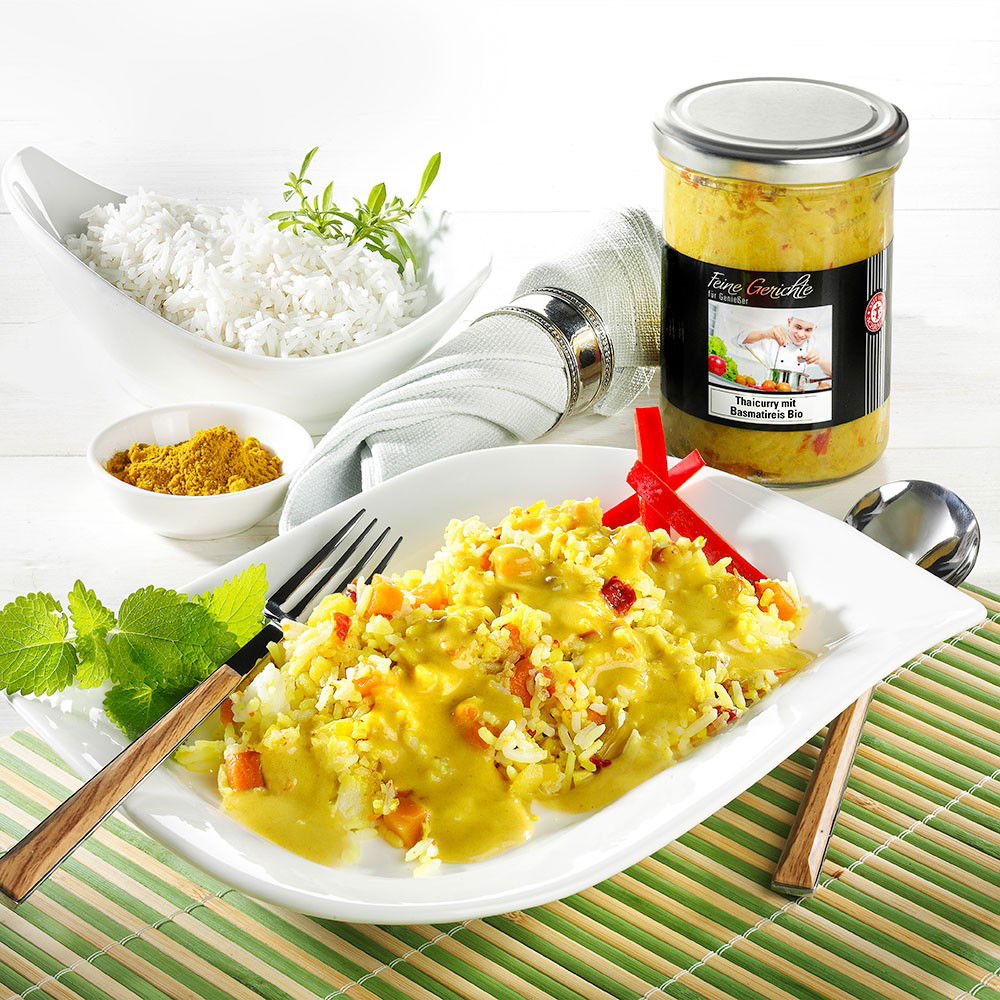 Schrader Thai Curry mit Basmatireis Bio, vegan Schrader Thai Curry mit Basmatireis Bio, vegan von Schrader