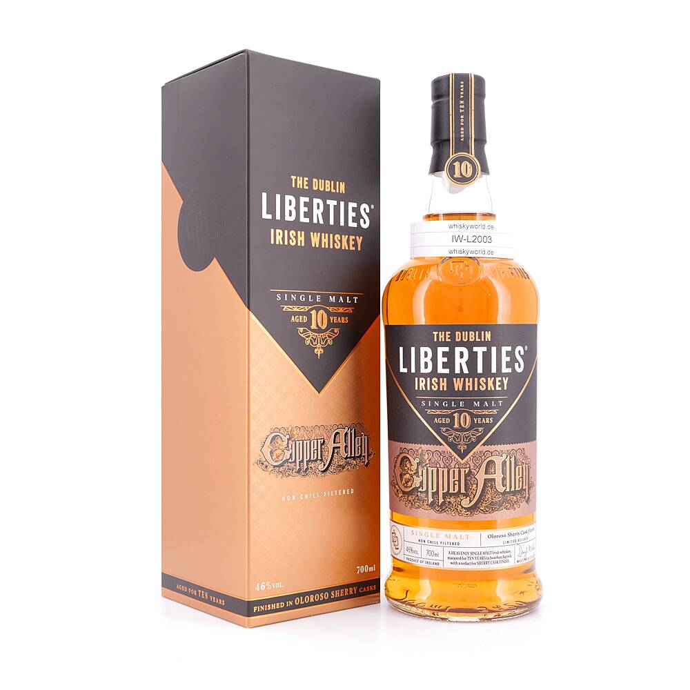 The Dublin Liberties Copper Alley 10 Jahre Single 0,70 L/ 46.0% vol The Dublin Liberties Copper Alley 10 Jahre Single 0,70 L/ 46.0% vol