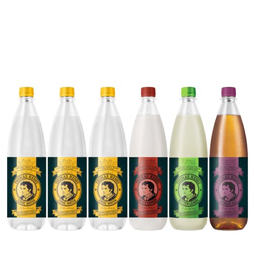 Thomas Henry Probier Paket Mix Ginger Ale, Spicy Ginger, Bitter Lemon und Tonic Water (6 x 1.0 l)