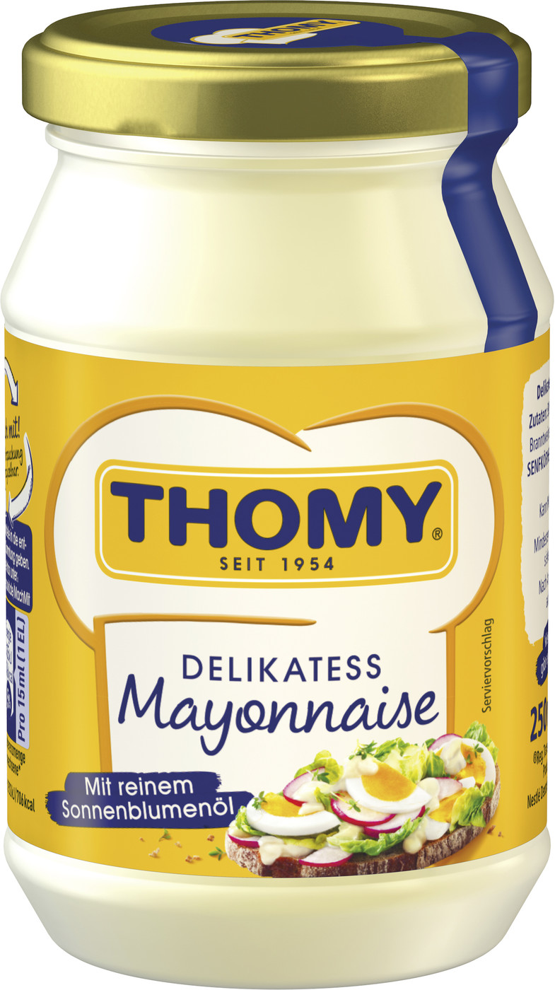 Thomy Delikatess Mayonnaise im Glas 250ML Thomy Delikatess Mayonnaise im Glas 250ML