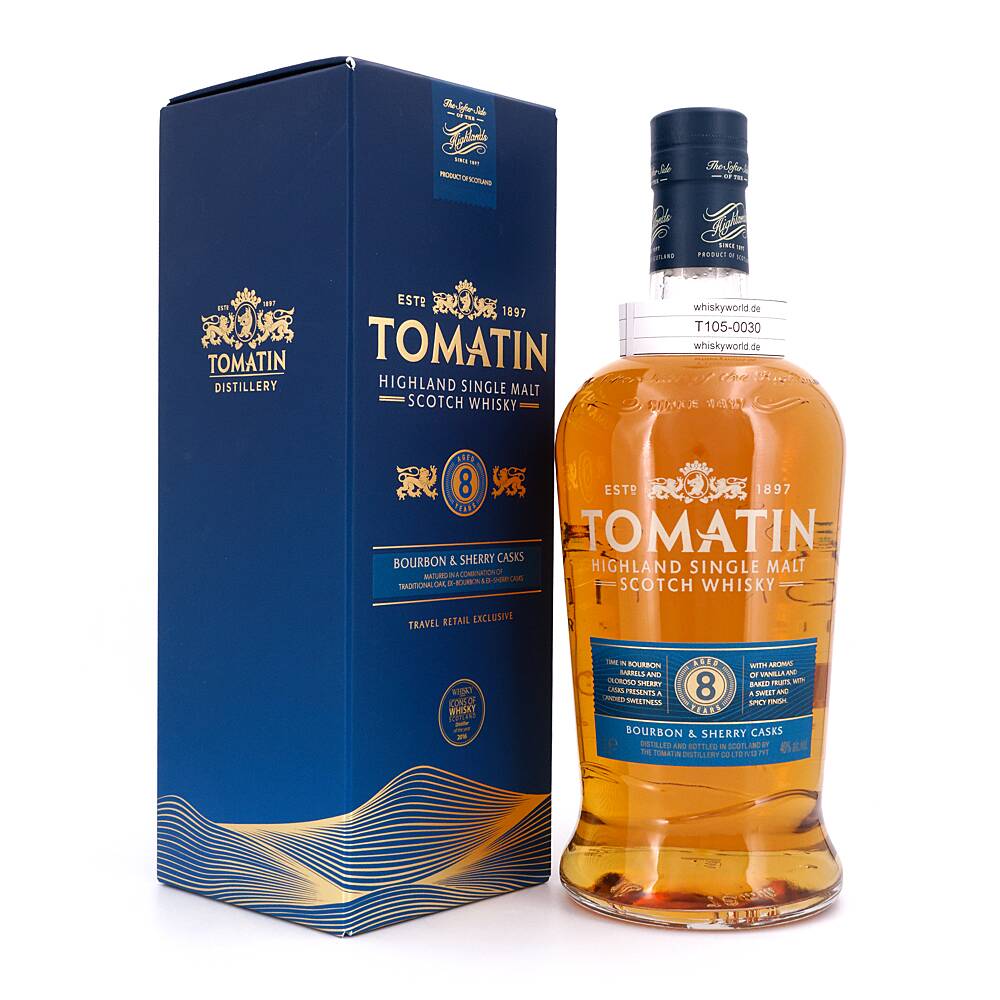 Tomatin 8 Jahre Bourbon & Oloroso Sherry Casks 1 L/ 40.0% vol