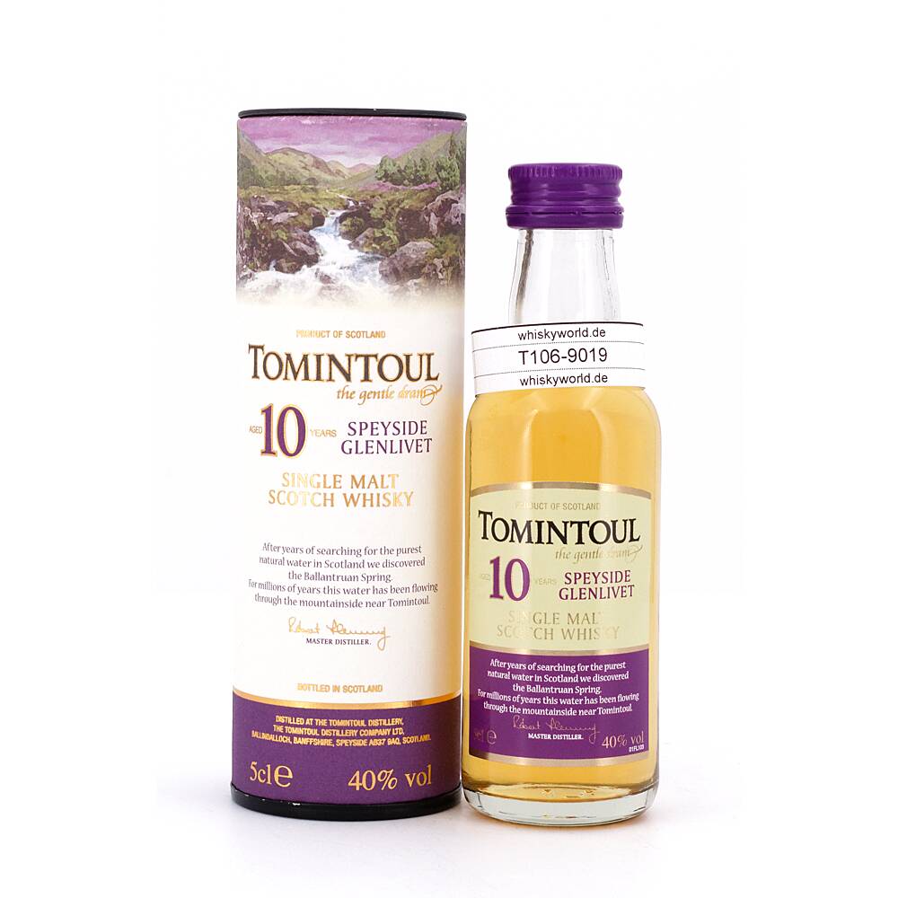 Tomintoul 10 Jahre the gentle dram the gentle dram 0,050 L/ 40.0% vol Tomintoul 10 Jahre the gentle dram the gentle dram 0,050 L/ 40.0% vol