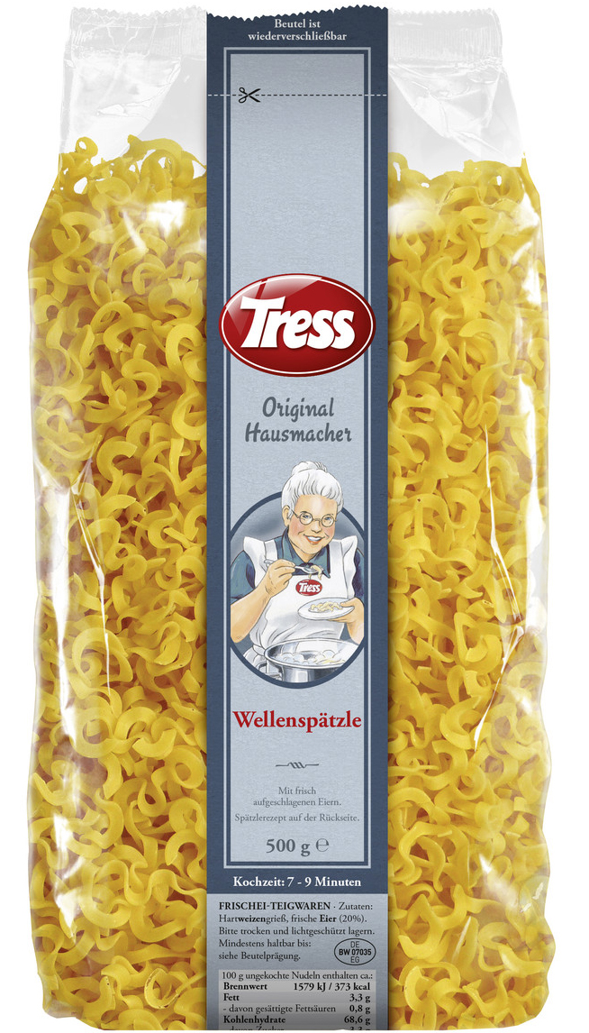 Tress Original Hausmacher Wellenspätzle 500 g Tress Original Hausmacher Wellenspätzle 500 g