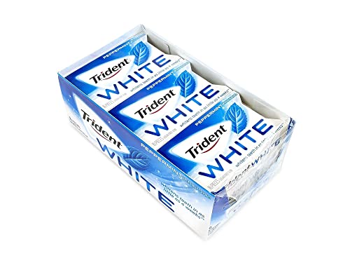 Trident Dual Pack Gum, White Peppermint, 16 Pieces, 12 Count by Trident Trident Dual Pack Gum, White Peppermint, 16 Pieces, 12 Count by Trident