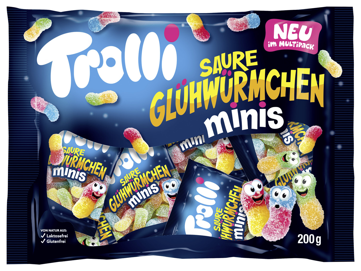 Trolli Saure Glühwürmchen minis 200G Trolli Saure Glühwürmchen minis 200G