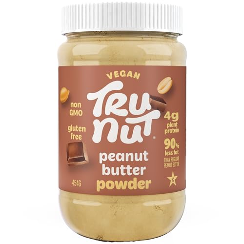 Tru-Nut Vegan Schokoladen-Erdnussbutter Pulver, 454g | Ideal für Smoothies & Porridge | Nur 50 Kalorien pro Portion | Glutenfrei | Proteinreich | Ohne Gentechnik | Schokoladen-Erdnussbutter Flavour von Tru-Nut