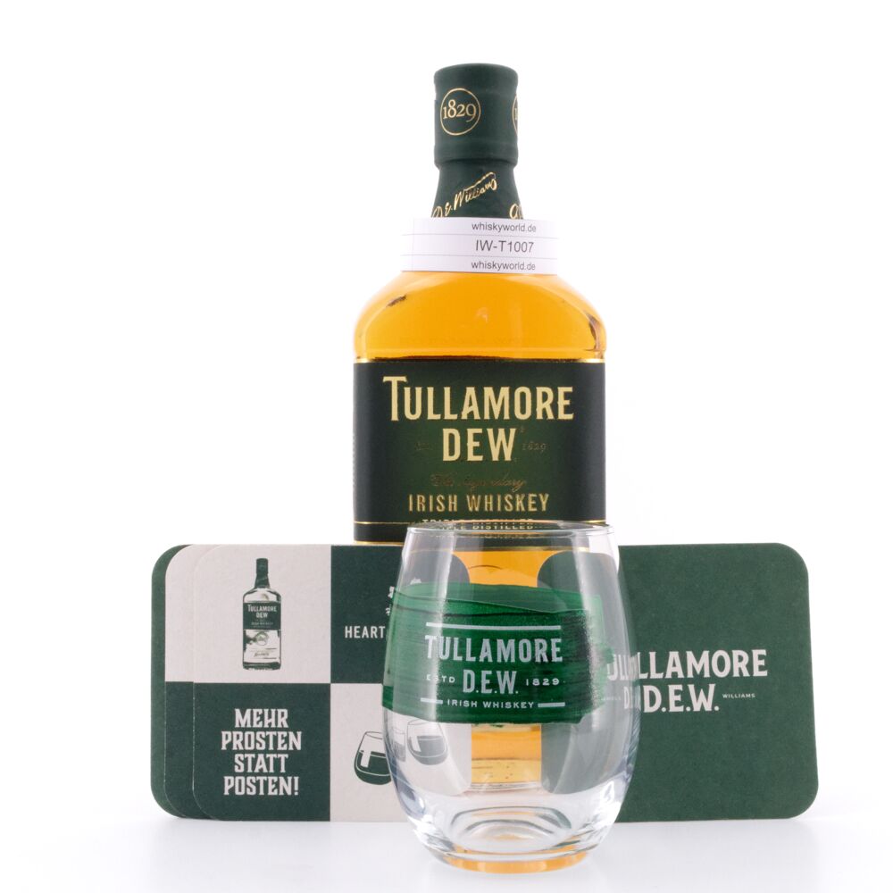 Tullamore Dew The Legendary mit Glas und Untersetzer 0,70 L/ 40.0% vol
