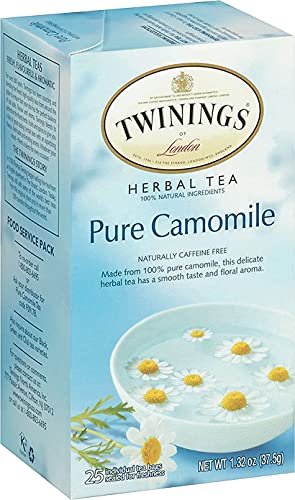 Twinings, Kräutertee, Pur Kamille, Koffeinfrei, 25 Teebeutel, 1.32 oz (37.5 g) von Twinings