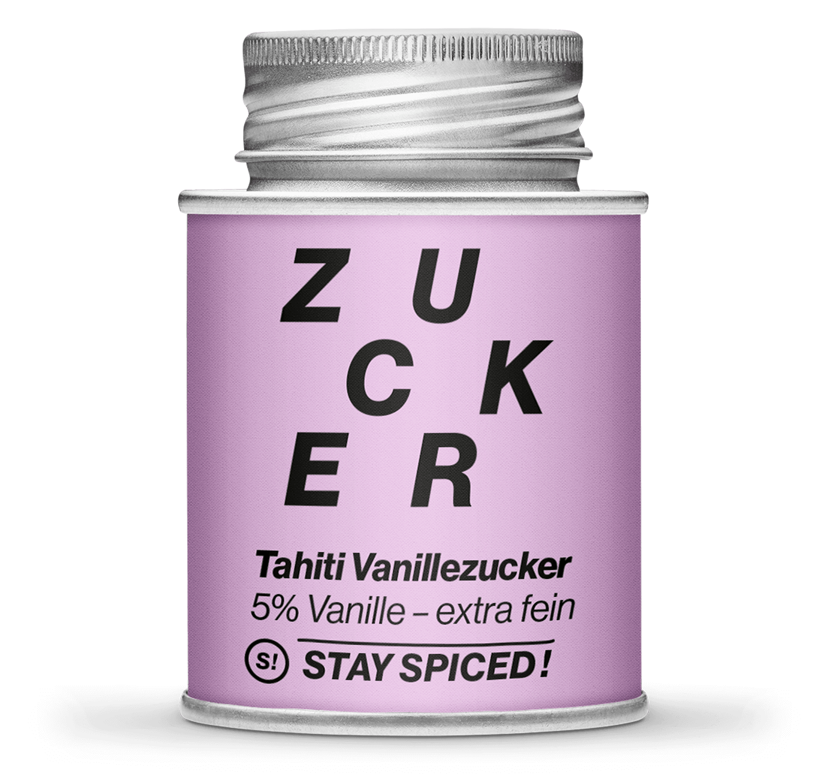 Vanillezucker 5% Tahiti Vanille, Backzucker, extra-fein, 170ml Schraubdose Vanillezucker 5% Tahiti Vanille, Backzucker, extra-fein, 170ml Schraubdose