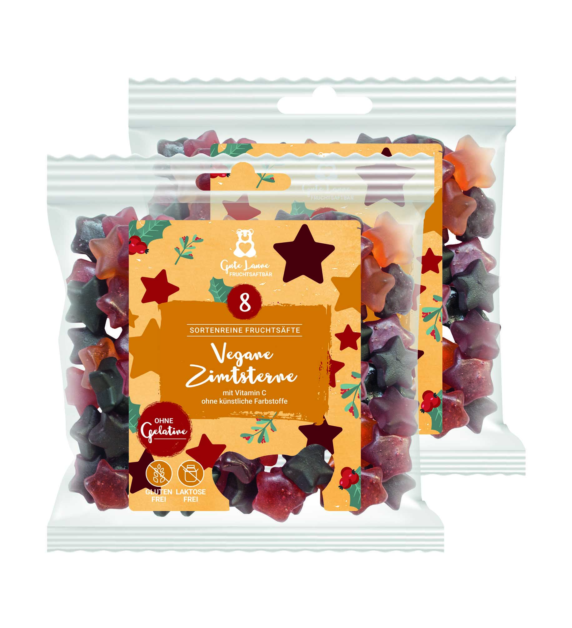 Vegane Fruchtgummi Zimtsterne 2 x 150g Vegane Fruchtgummi Zimtsterne 2 x 150g