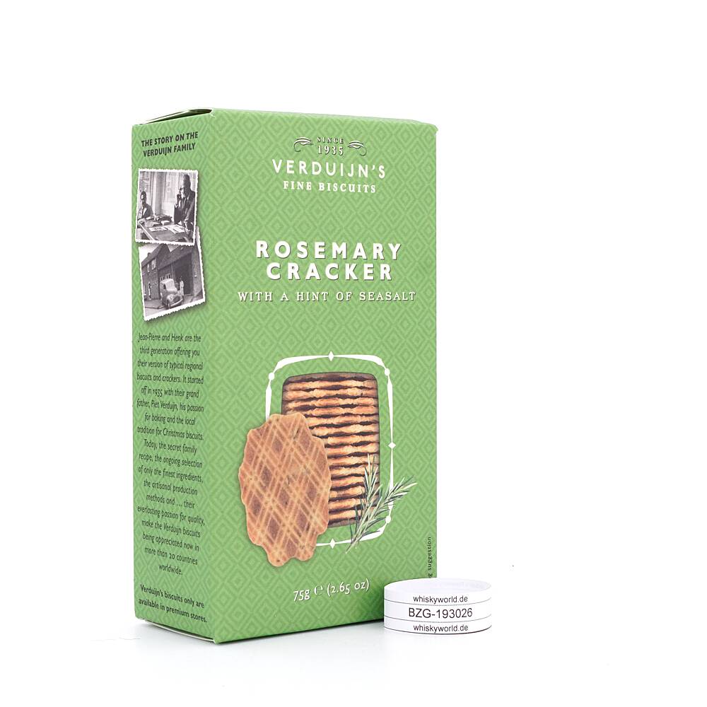 Verduijn's Rosemary Cracker Waffeln mit Rosmarin 75 g Verduijn's Rosemary Cracker Waffeln mit Rosmarin 75 g