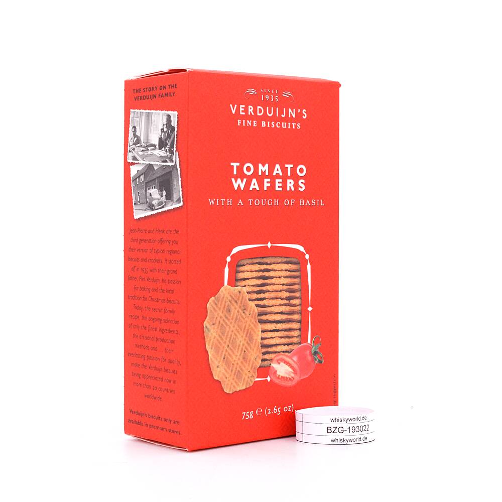 Verduijn's Tomato Wafers Waffeln mit Tomate und 75 g Verduijn's Tomato Wafers Waffeln mit Tomate und 75 g