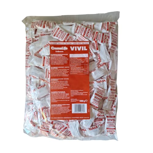 Vivil Creme Life Classic Erdbeere Bonbons Zuckerfrei 1 kg Vivil Creme Life Classic Erdbeere Bonbons Zuckerfrei 1 kg von Vivil
