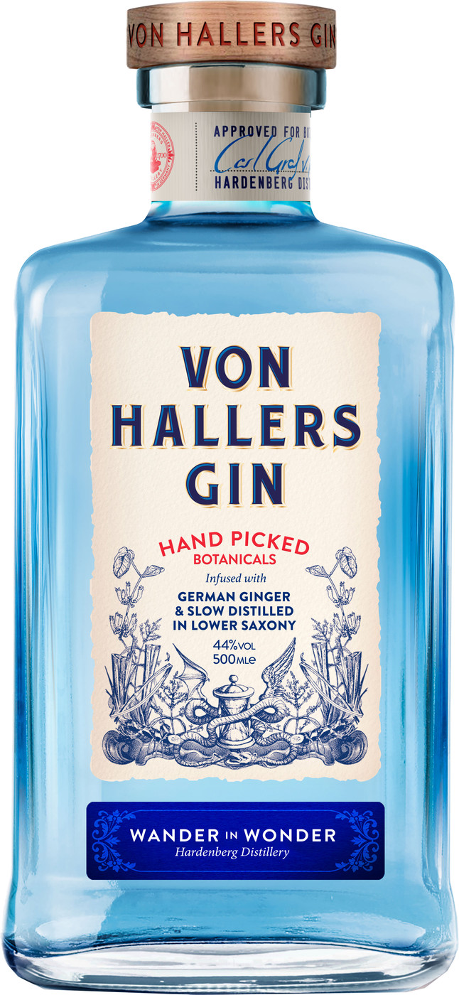 Von Hallers Gin 44% 0,5L Von Hallers Gin 44% 0,5L