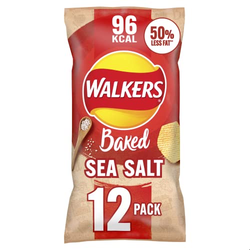 Walkers Ofengebackene Meersalzchips 12 x 22 g, rot von Walkers