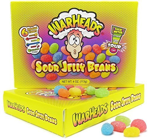 Warheads Sour Jelly Beans 4 oz (1 Pc) by Warheads