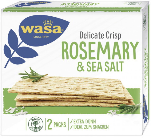 Wasa Delicate Crisp Rosemary & Sea Salt 190G