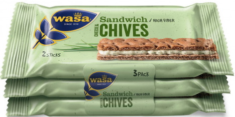 Wasa Sandwich Cheese & Chives 3x 37G