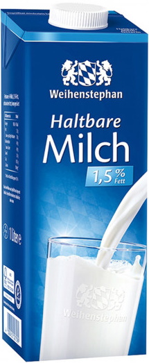 Weihenstephan Haltbare Milch 1,5% 1L Weihenstephan Haltbare Milch 1,5% 1L