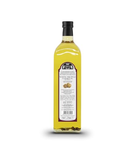 Valnerina Tartufi weißes Trüffelöl 250ml. | White Truffle Oil | Olivenöl aromatisiert mit schwarzen Trüffeln | Gewürz mit Trüffelduft | Öl zum Kochen und Würzen | Flasche 250 ml. von Valnerina Tartufi