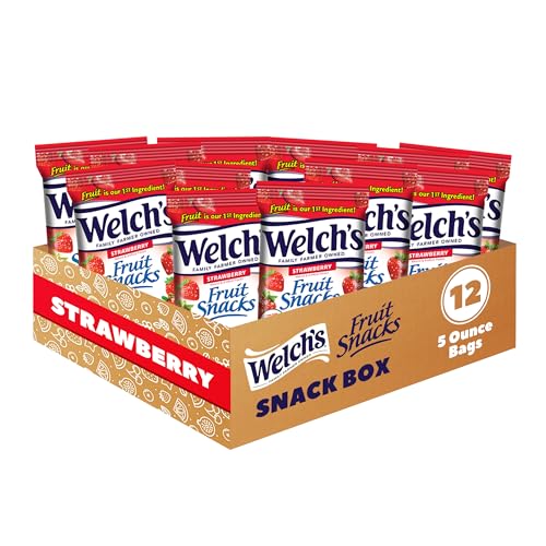 Welchs Strawberry Fruit Snacks, 5-Ounce (Pack of 12)