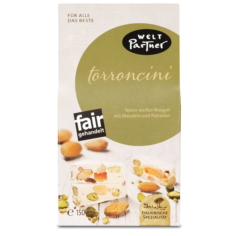 Weltpartner Torroncini weißer Nougat mit Mandeln Weltpartner Torroncini weißer Nougat mit Mandeln