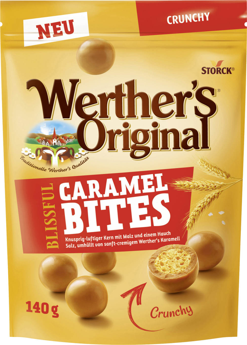 Werthers Original Blissful Caramel Bites Crunchy 140G