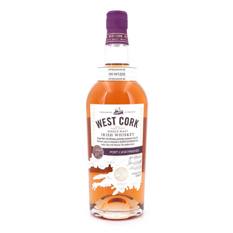 West Cork Single Malt Port Cask Finish 0,70 L/ 43.0% vol