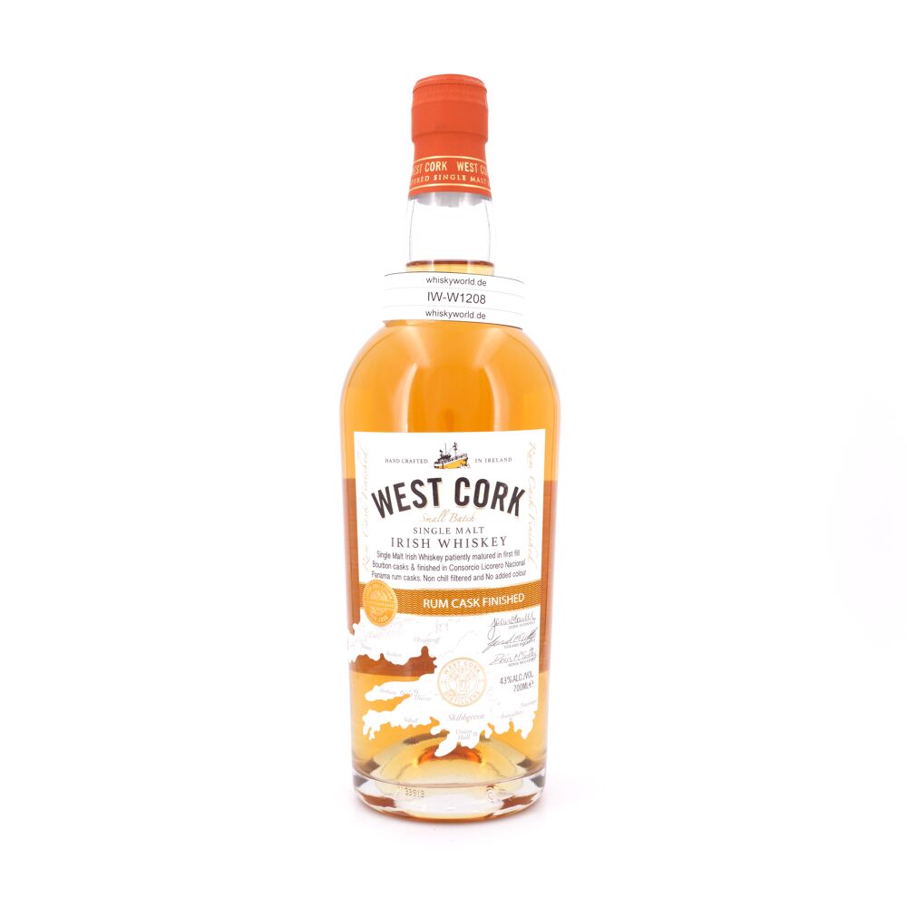 West Cork Single Malt Rum Cask Finish 0,70 L/ 43.0% vol
