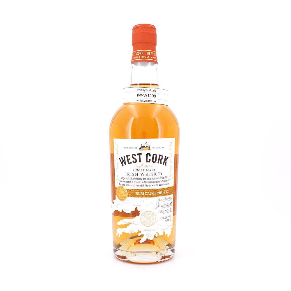 West Cork Single Malt Rum Cask Finish 0,70 L/ 43.0% vol