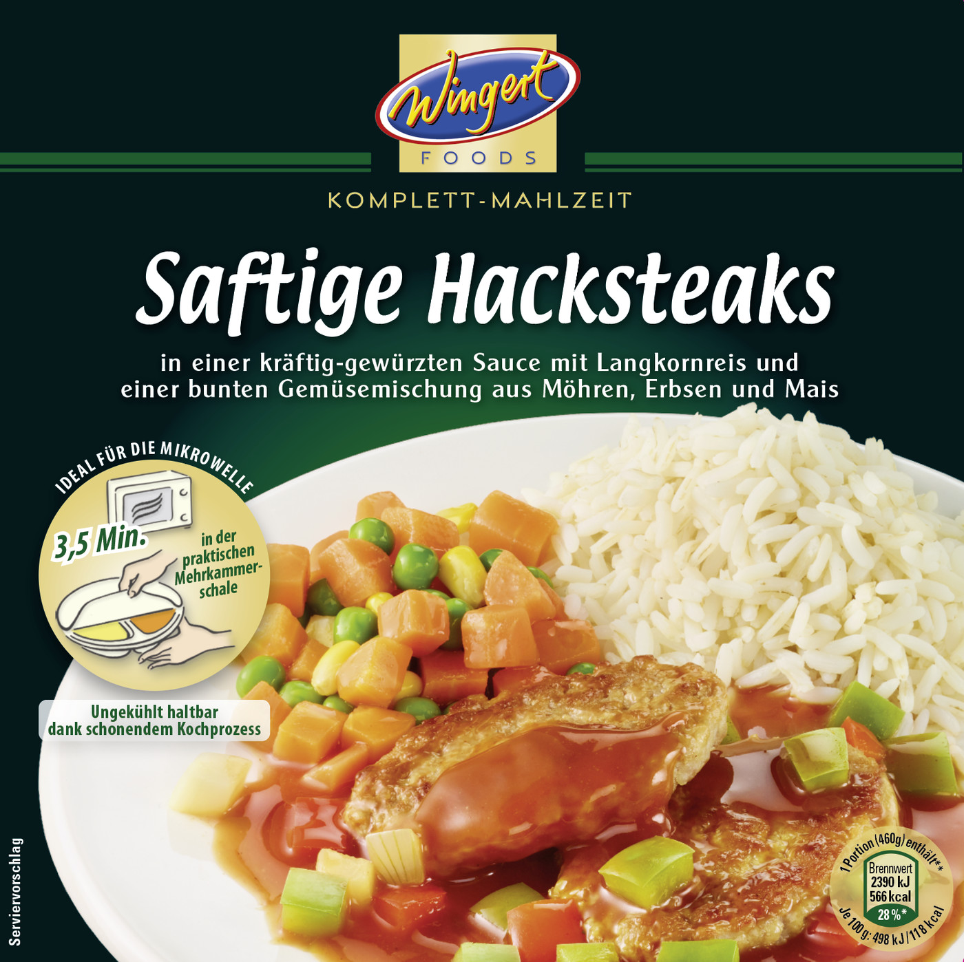 Wingert Foods Saftige Hacksteaks 460G